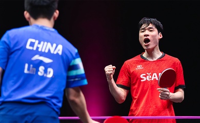 Lin Shidong gục ngã, Jang Woojin hiên ngang vào chung kết WTT Champions Doha 2026