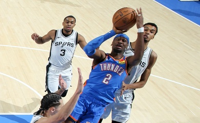 Đại chiến miền Tây NBA: Hàng thủ Thunder bóp nghẹt Spurs, cắt đứt chuỗi thua liên tiếp