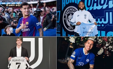 10 cầu thủ có giá cao nhất mọi thời đại trong kỳ chuyển nhượng mùa đông