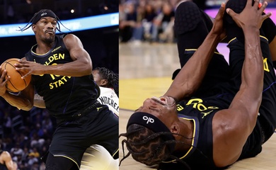 Jimmy Butler dính chấn thương đầu gối ghê rợn, Golden State "nín thở" mong chờ tin tốt