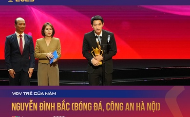 Đình Bắc đoạt danh hiệu VĐV Trẻ của năm Cúp Chiến thắng 2025