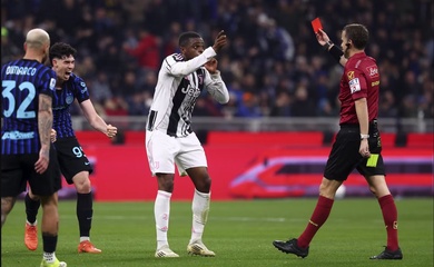 Juventus nổi giận tố cáo trọng tài sau tranh cãi thẻ đỏ ở trận derby Italia
