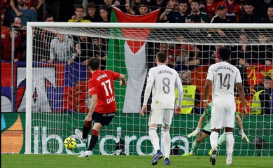 Bảng xếp hạng La Liga sau khi Real Madrid thua đau ở phút 90