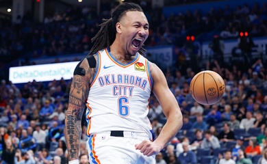 Cầu thủ gốc Việt tại NBA rực sáng: Jaylin Williams ghi 30 điểm cho nhà đương kim vô địch OKC Thunder