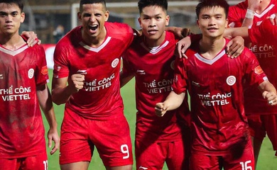 Thắng derby Thủ đô, Thể Công Viettel vươn lên nhì bảng