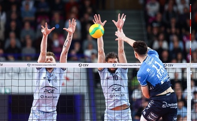 Trentino thắng nghẹt thở trận lượt đi Playoffs CEV Champions League