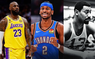 Từ LeBron James đến Shai và Wilt Chamberlain: Bảng vàng những cỗ máy ghi điểm bền bỉ nhất NBA