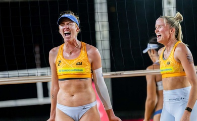 Bộ đôi Mỹ vào bán kết ngay giải đầu tiên thi đấu cùng nhau tại Beach Pro Tour