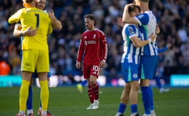 Liverpool gia nhập danh sách những nhà đương kim vô địch thua 10 trận trở lên