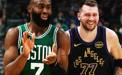 Jaylen Brown thán phục phong độ MVP "hủy diệt" của Luka Doncic tại Los Angeles Lakers