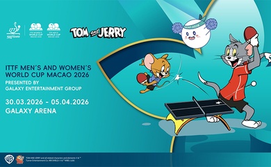 Tom & Jerry “đổ bộ” World Cup Macao 2026: Cú bắt tay lịch sử giữa bóng bàn và hoạt hình huyền thoại