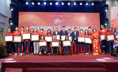 Tôn vinh VĐV, HLV tại gala Kỷ niệm 80 năm ngành Thể dục thể thao Việt Nam