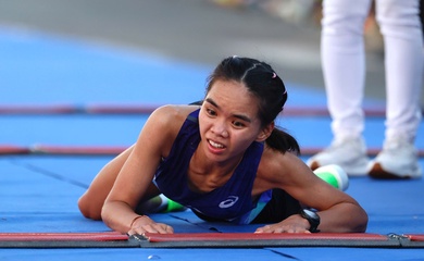 Ngọc Hoa tạo cảm xúc mạnh với hình ảnh bò về đích ở Tiền Phong Marathon 2026