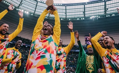 Senegal trưng bày chiếc cúp vô địch châu lục sau khi bị thu hồi và trao cho Marốc