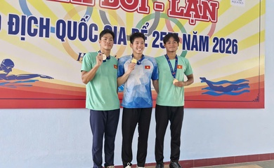 “Một mình một ngựa” về đích: Quang Thuấn phá sâu kỷ lục QG ở bơi VĐQG bể 25m