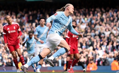 Phản ứng của Haaland sau hat-trick "đặc biệt" cho Man City ở FA Cup