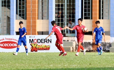 Tứ kết U15 Quốc gia: Tây Ninh hạ gục ĐKVĐ PVF, SLNA thắng trận mưa bàn thắng