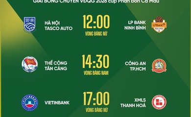 Lịch thi đấu bóng chuyền VĐQG 2026 ngày 12/4: Loạt trận hứa hẹn bùng nổ, tâm điểm đại chiến nam