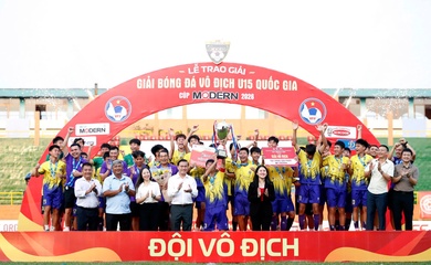 Bàn thắng phút 80 định đoạt ngôi vương, U15 Hà Nội I lần đầu vô địch quốc gia