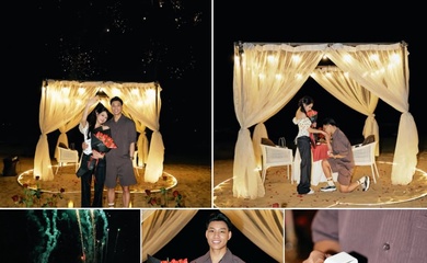 Cựu cầu thủ HAGL Vũ Văn Thanh cầu hôn bạn gái