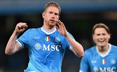 Kevin De Bruyne ghi bàn thắng thứ 100 tại 5 giải đấu hàng đầu châu Âu