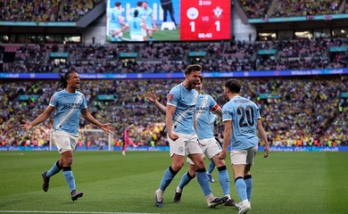 Man City ngược dòng trong 5 phút để vào chung kết FA Cup lần thứ tư liên tiếp