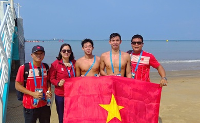 Huy Hoàng – Tuấn Anh rực sáng, bơi biển Việt Nam bội thu huy chương ABG 2026