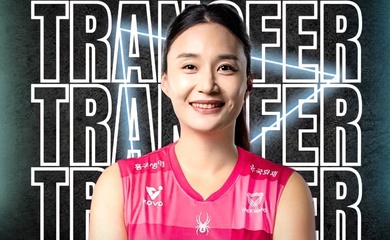 Chủ công Pyo Seung-jun tái xuất trong màu áo Pink Spiders sau một năm vắng bóng