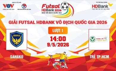 Link xem trực tiếp futsal HDBank VĐQG 2026: Sahako vs Trẻ TPHCM