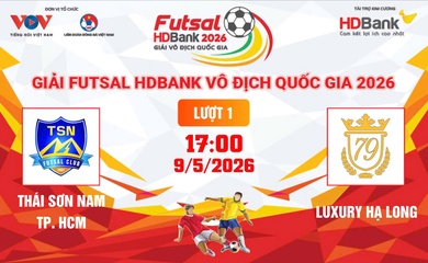 Link xem trực tiếp futsal HDBank VĐQG 2026: Thái Sơn Nam TPHCM vs Luxury Hạ Long