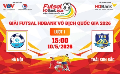 Link xem trực tiếp futsal HDBank VĐQG 2026: Hà Nội vs Thái Sơn Bắc