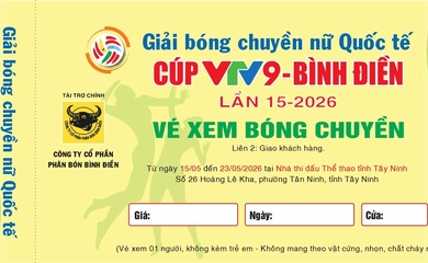 Công bố mức giá vé chính thức cúp VTV9 - Bình Điền 2026