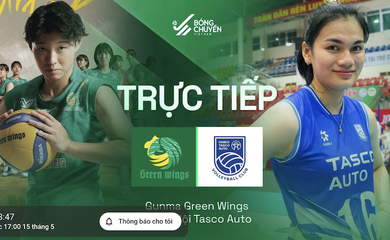 Link trực tiếp cúp bóng chuyền VTV9 Bình Điền hôm nay 15/5: Hà Nội Tasco Auto vs Gunma Green Wings