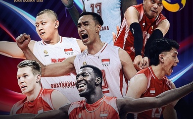 Siêu sao Keita toả sáng, bóng chuyền Indonesia cán cột mốc lịch sử AVC Champions League