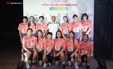 Đội tuyển nữ Việt Nam hội quân trong buổi lễ "Hành trình bóng chuyền Việt Nam 2026"