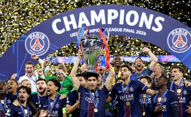 PSG trở thành đội thứ 9 giành được 2 chức vô địch Champions League liên tiếp