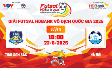 Link xem trực tiếp futsal HDBank VĐQG 2026: Thái Sơn Bắc vs Hà Nội