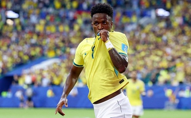 Vinicius phá kỷ lục ghi bàn của Brazil ở World Cup sau 24 năm