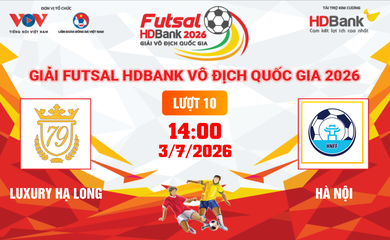 Link xem trực tiếp futsal HDBank VĐQG 2026: Luxury Hạ Long vs Hà Nội