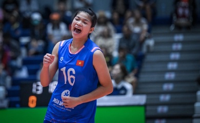 Đối chuyền Khánh Linh để lại dấu ấn trước hàng chắn khổng lồ của U18 Kazakhstan