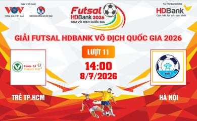 Link xem trực tiếp futsal HDBank VĐQG 2026: Trẻ TPHCM vs Hà Nội