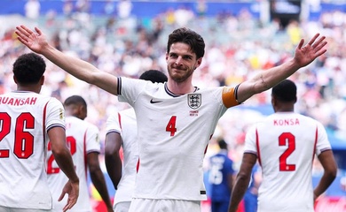 VIDEO: Siêu phẩm của Declan Rice mở màn bữa tiệc 10 bàn ở trận Anh vs Pháp
