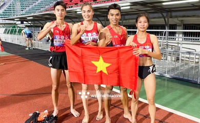 Tổ chạy 4x400m nam nữ Việt Nam phá kỷ lục quốc gia, giành HCĐ giải tiếp sức châu Á 2024