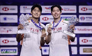Cầu lông Hàn Quốc đại thắng: Kim Won-ho và Seo Seung-jae lập kỷ lục 11 danh hiệu