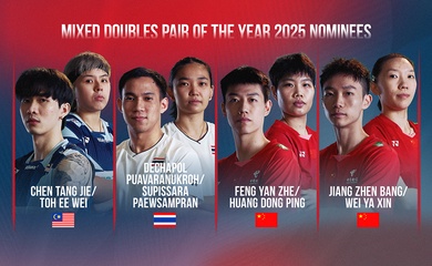 Xem ngay thành tích 'khủng' của các ứng viên vô địch Đôi Nam Nữ cầu lông World Tour Finals 2025