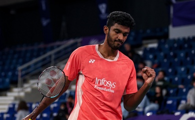 Ayush Shetty tiếp tục gây bão ở giải cầu lông Taipei Open 2025