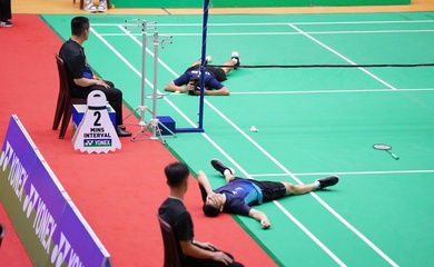 Nguyễn Tiến Minh và Trần Lê Mạnh An vắt kiệt sức ở giải cầu lông Vô Địch Cá nhân Quốc Gia 2025