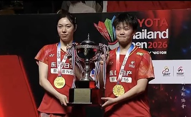 Hạ gục hạt giống số 1, cặp đôi nữ mới Trung Quốc đăng quang tại cầu lông Thailand Open 2026