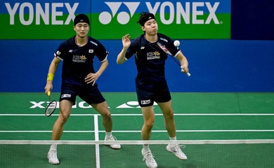 Đôi nam số 1 thế giới Kim Won Ho và Seo Seung Jae tan vỡ giấc mơ kỷ lục cầu lông ở Victor China Open 2025