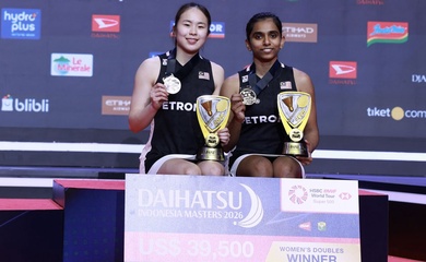 Chen Tang Jie/Toh Ee Wei và Pearly Tan/Thinaah vô địch Indonesia Masters 2026: Ngày huy hoàng của cầu lông Malaysia